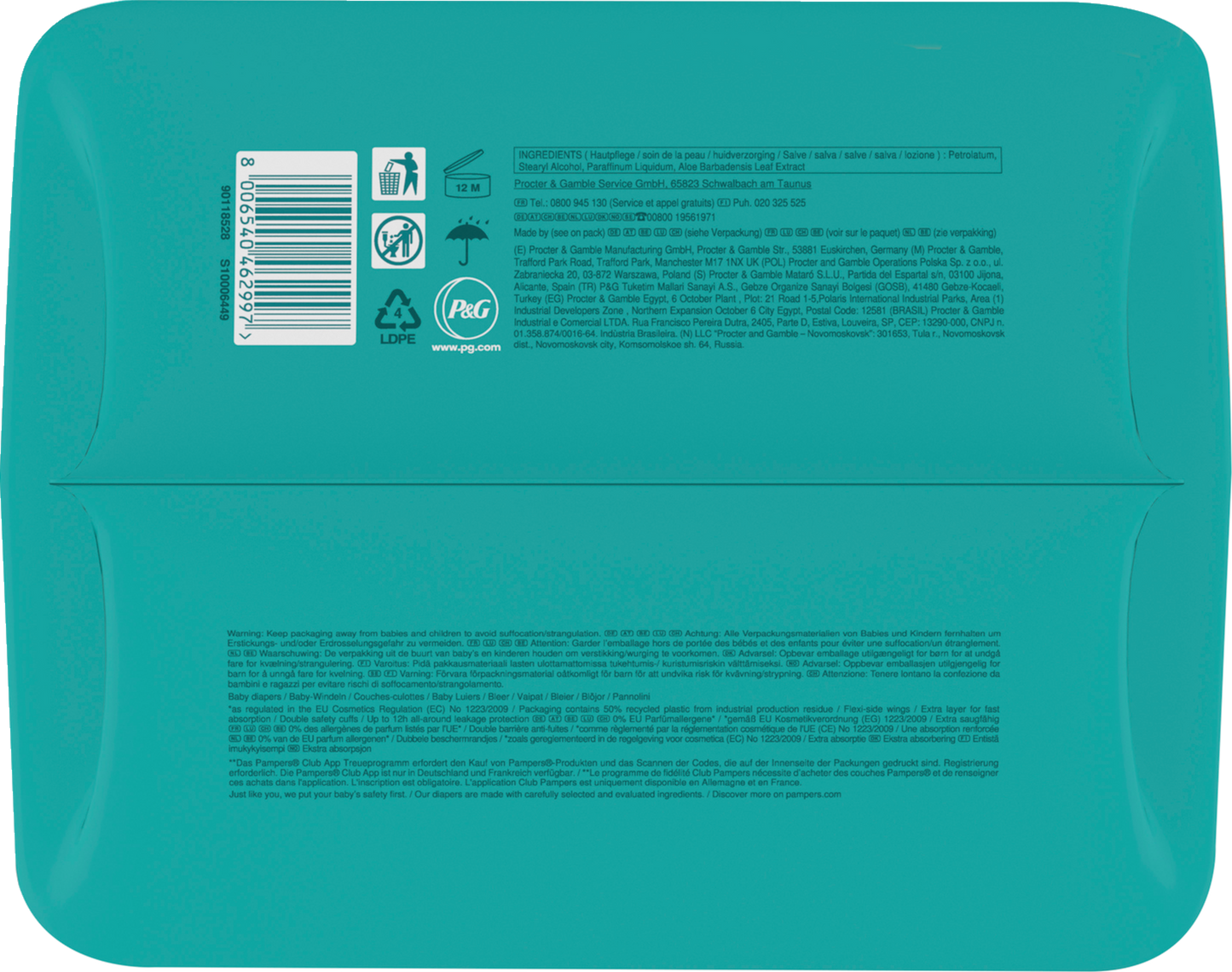 Pampers Baby-Dry T3 Midi 6-10kg (124 pces) Maxi Pack