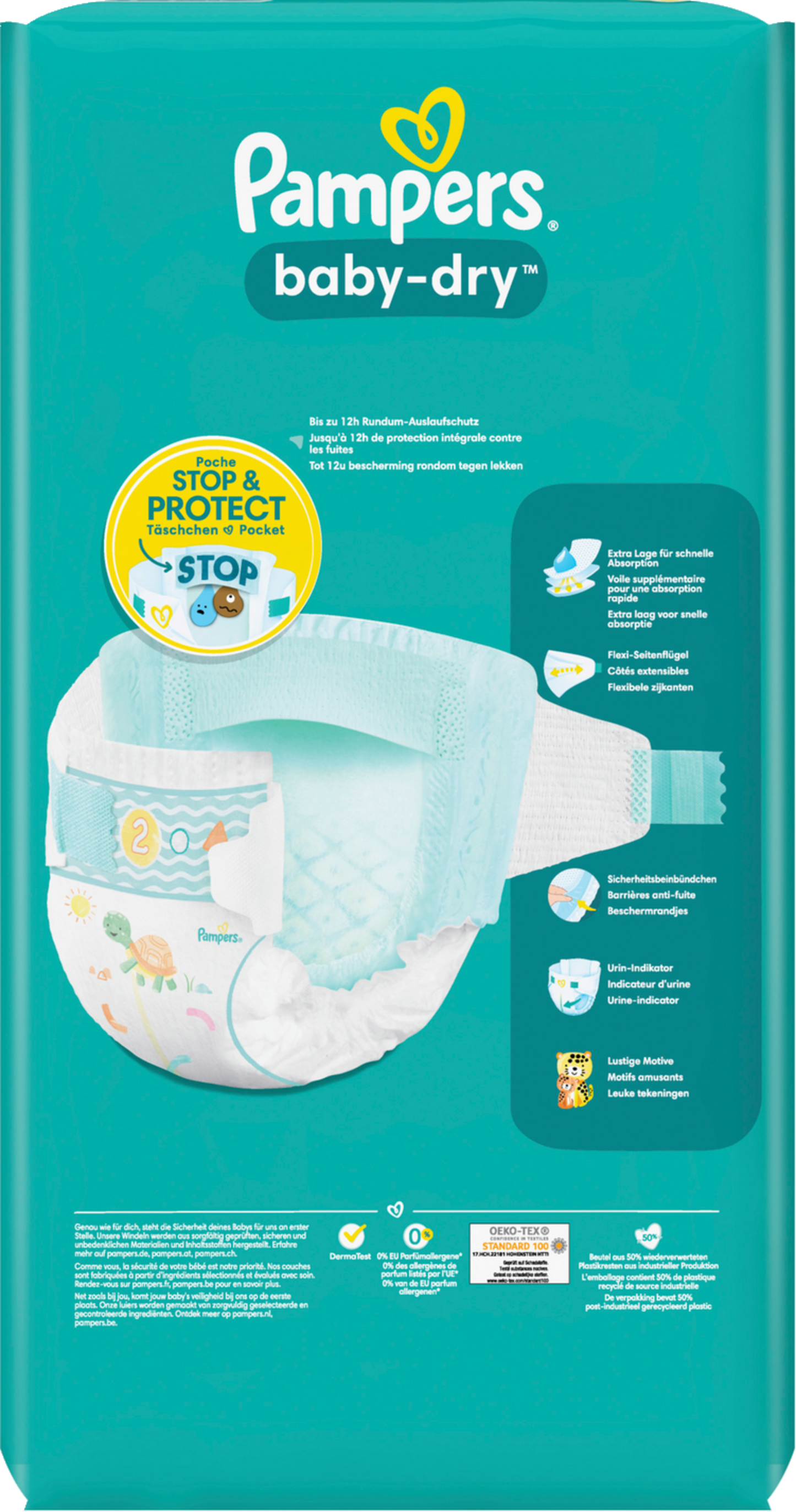 Pampers Baby-Dry T2 Mini 4-8kg (58 pces) Sachet