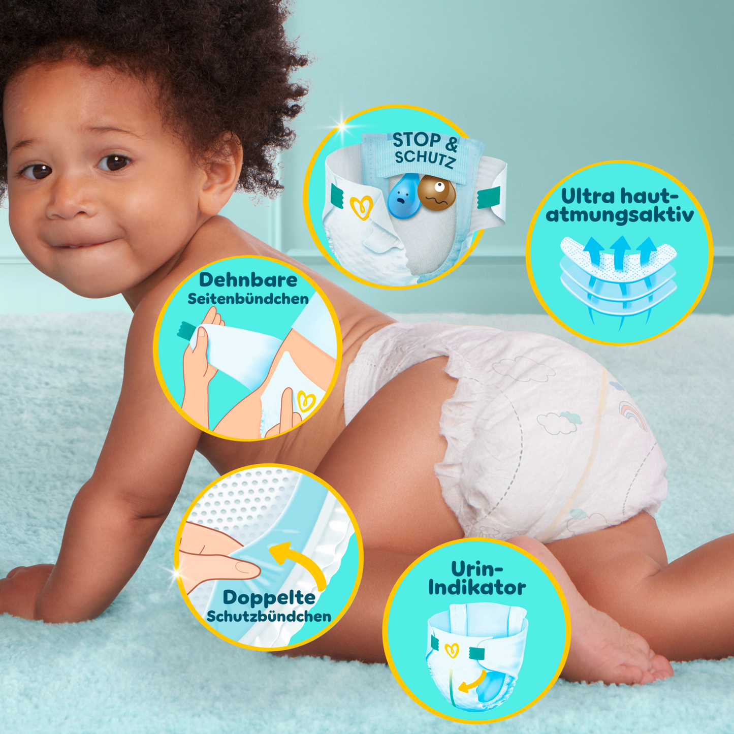 Pampers Premium Protection T3 Midi 6-10kg (48 pces) Sachet