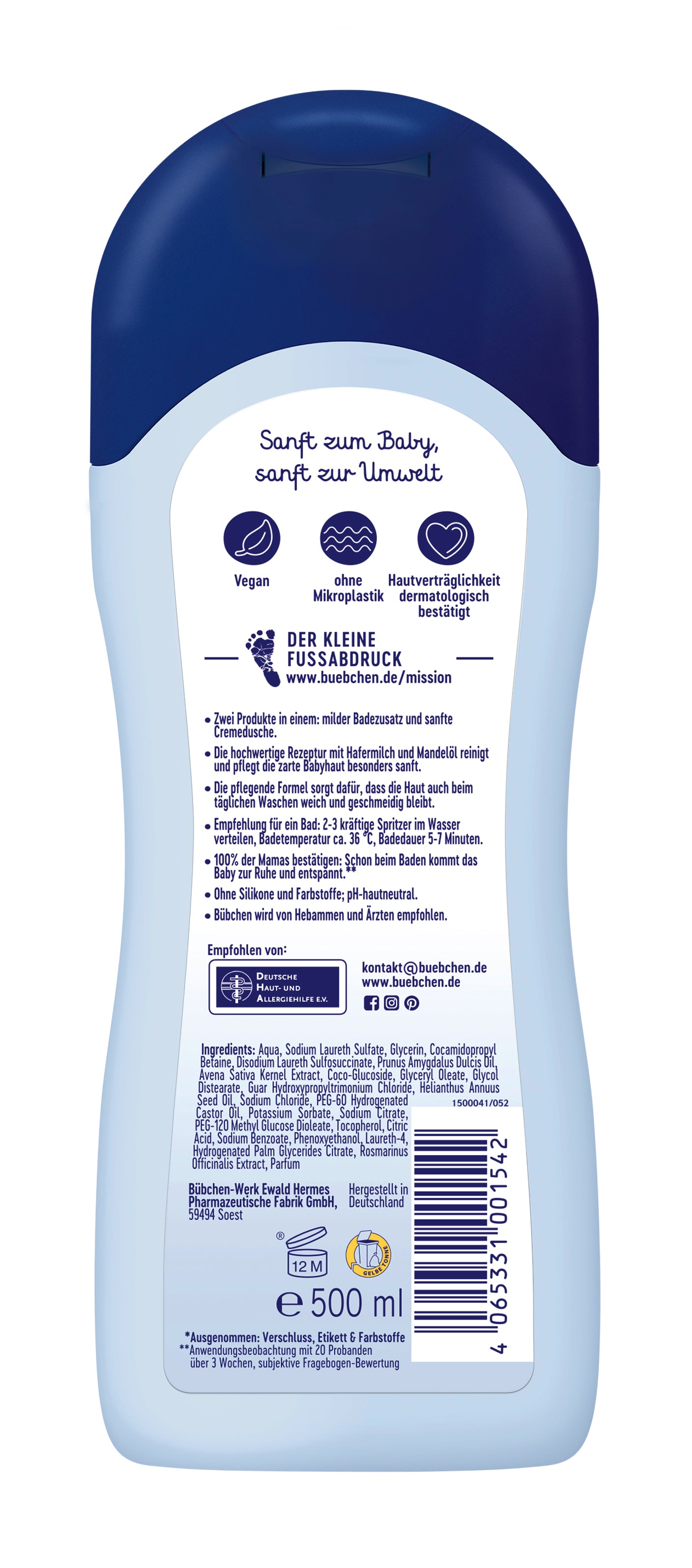 Bübchen Bain de Rêve & Douche Sensitive 500ml