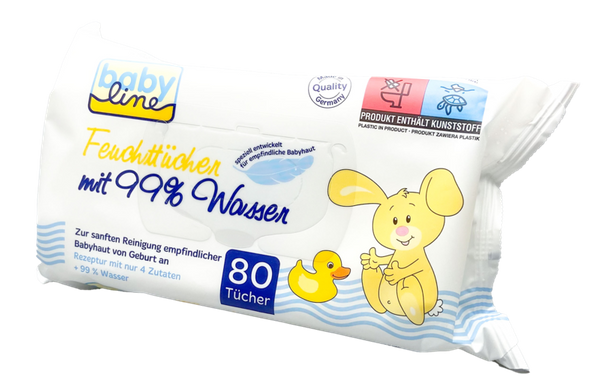 Babyline Lingettes 99% d'eau (80 pces)