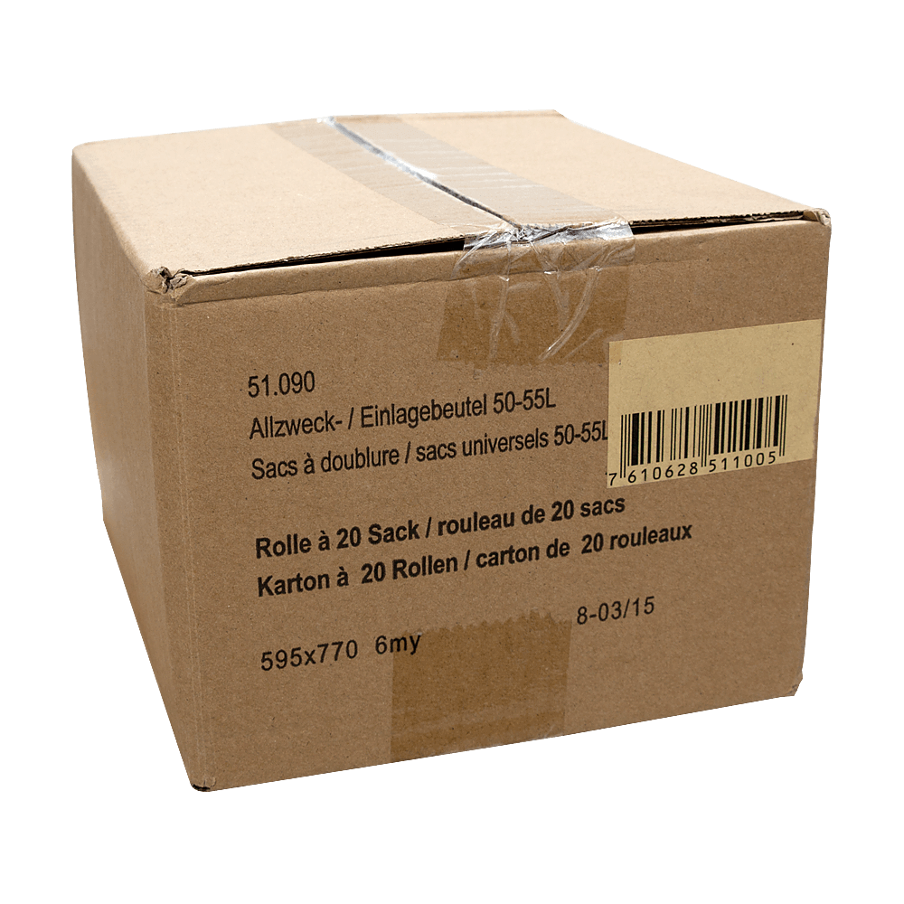 Sacs Multi-Usage transparent 50-55L (20x20 pces)