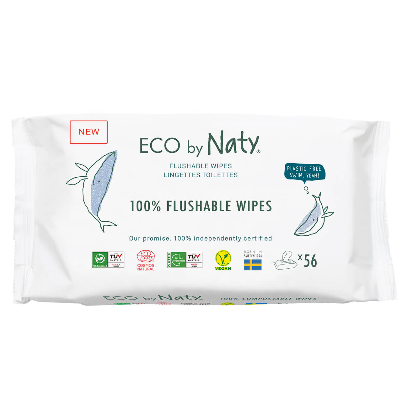 Naty Lingettes bébé toilette (56 pces)