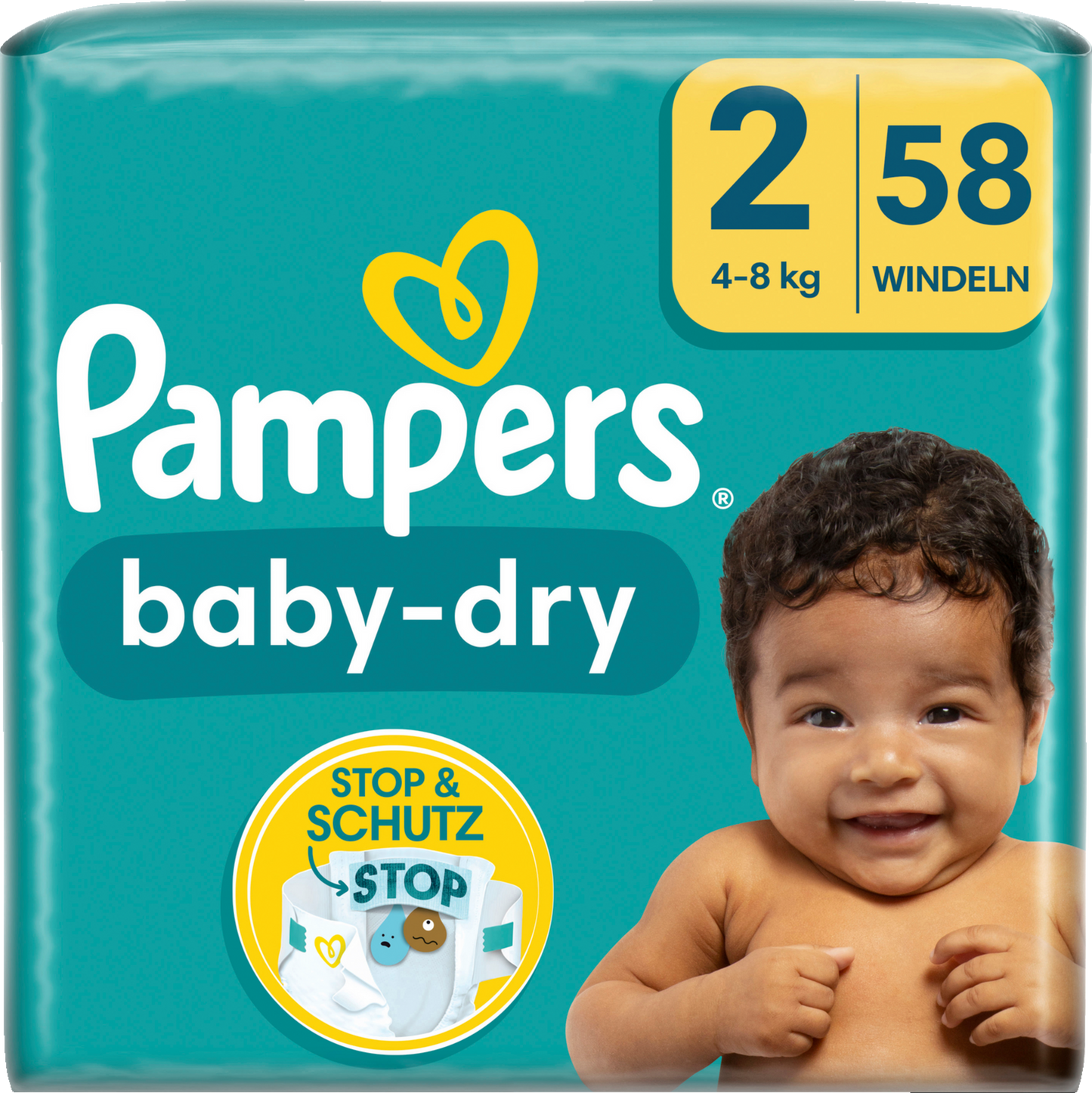 Pampers Baby-Dry T2 Mini 4-8kg (58 pces) Sachet
