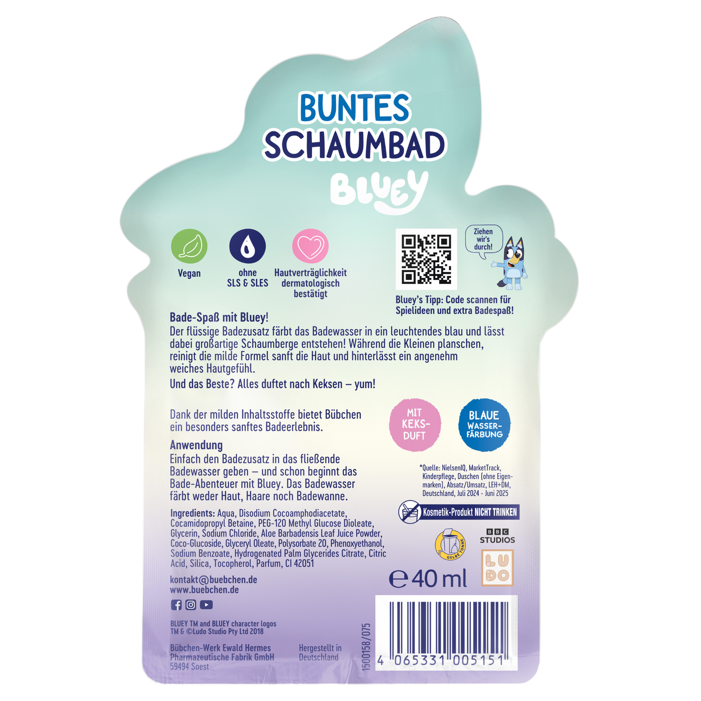 Bübchen Bain moussant Bluey 40 ml