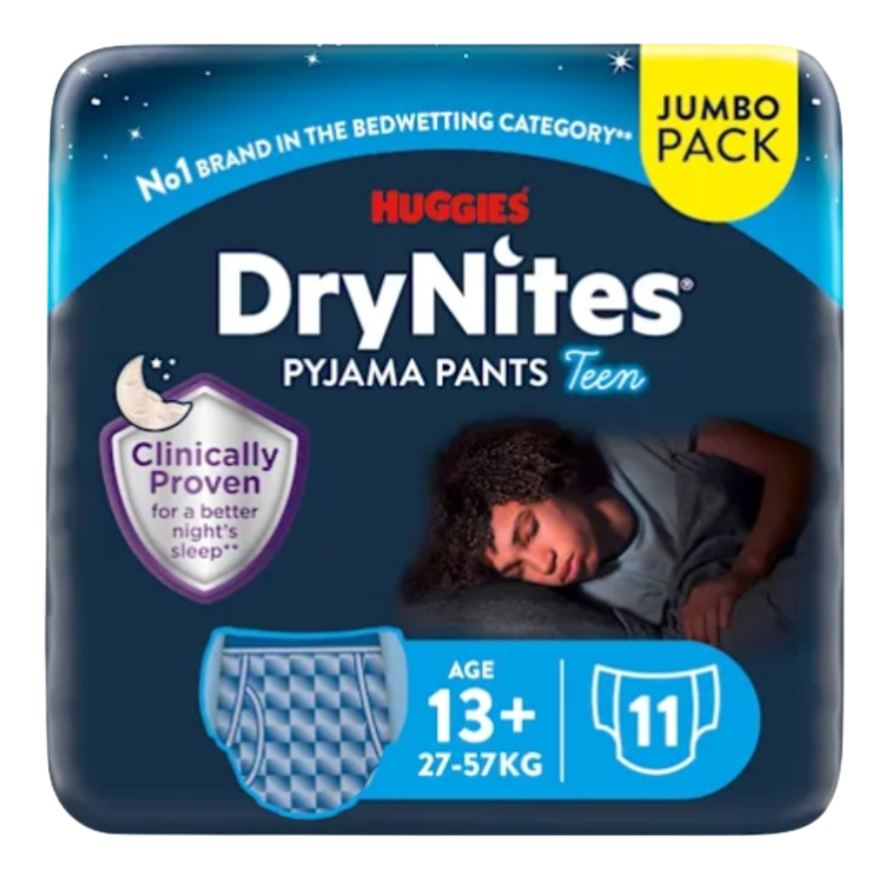 Huggies DryNites® Pyjama Pants Boy +13 ans (27-57 kg) Jumbopack (3x11 pces)