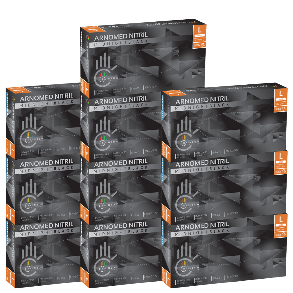 Gants Nitril noir taille L (10 x 100 pcs) Carton