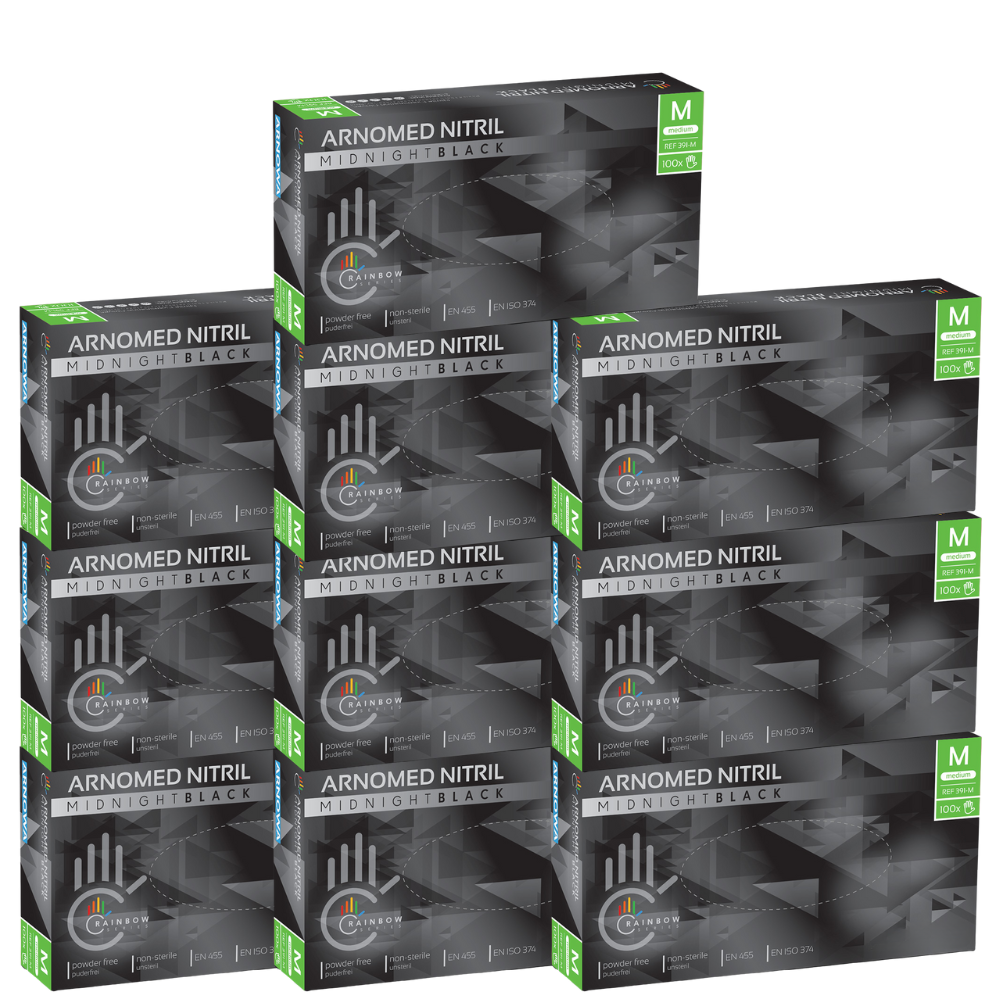 Gants Nitril noir taille M (10 x 100 pcs) Carton
