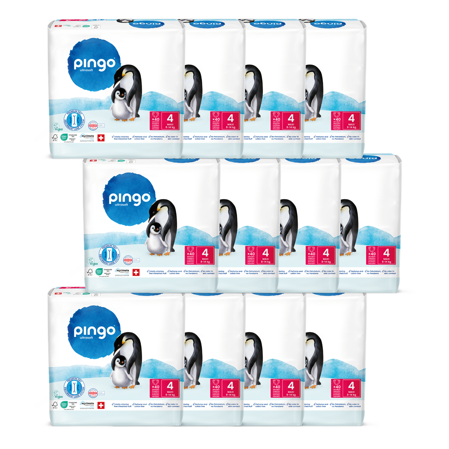 Pingo T4 Maxi (8-14 kg) Carton de 3 (3 x 4 x 40 pces)