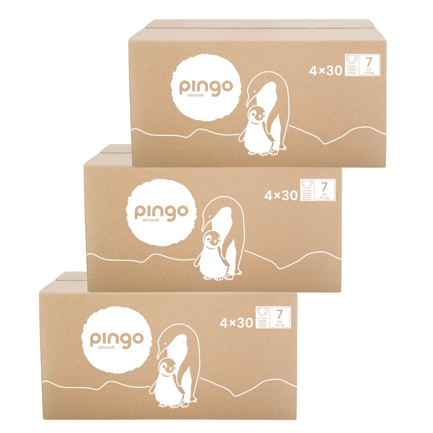 Pingo T7 XXL (15+ kg) Carton de 3 (3 x 4 x 30 pcs)