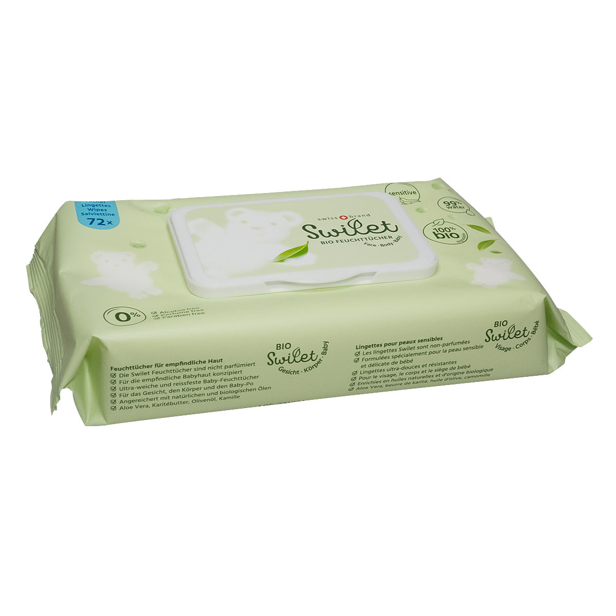Swilet Lingettes humides bio (72 pces)