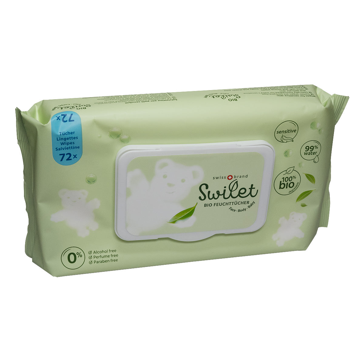 Swilet Lingettes humides bio (72 pces)