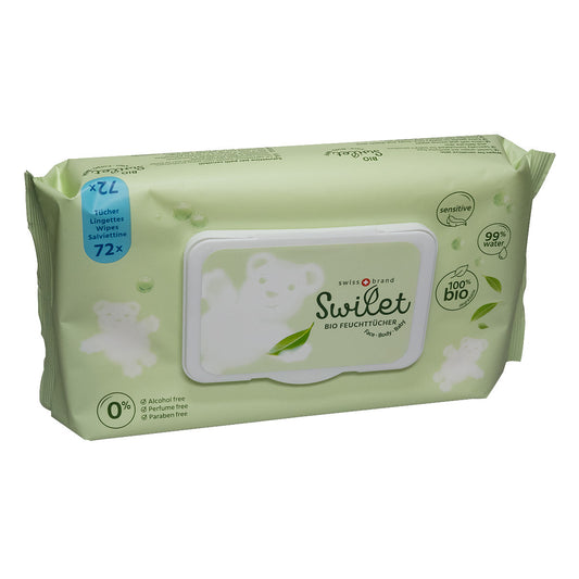 Swilet Lingettes humides bio (72 pces)