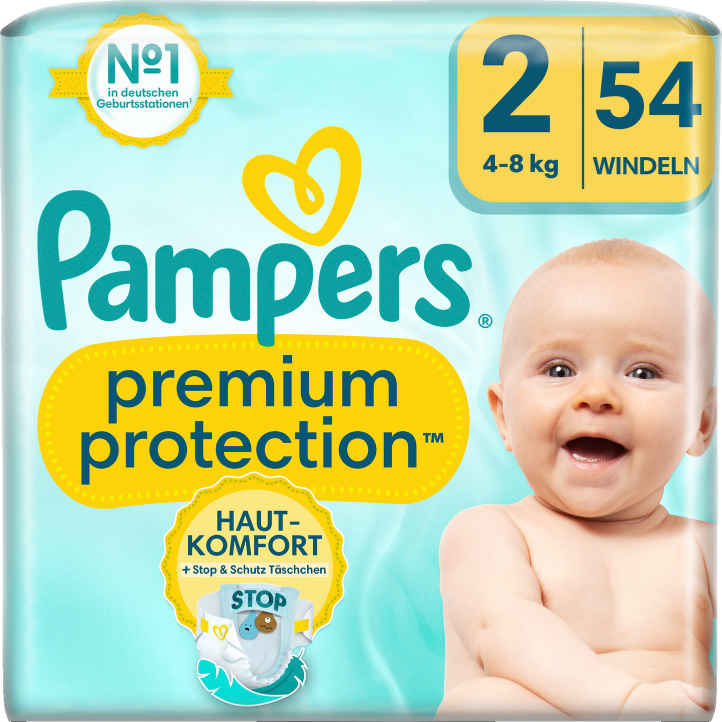 Pampers Premium Protection T2 Mini 4-8kg (54 pces) Sachet