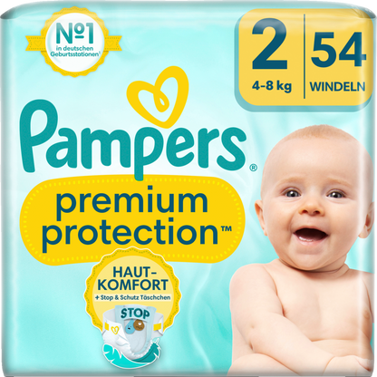 Pampers Premium Protection T2 Mini 4-8kg (54 pces) Sachet