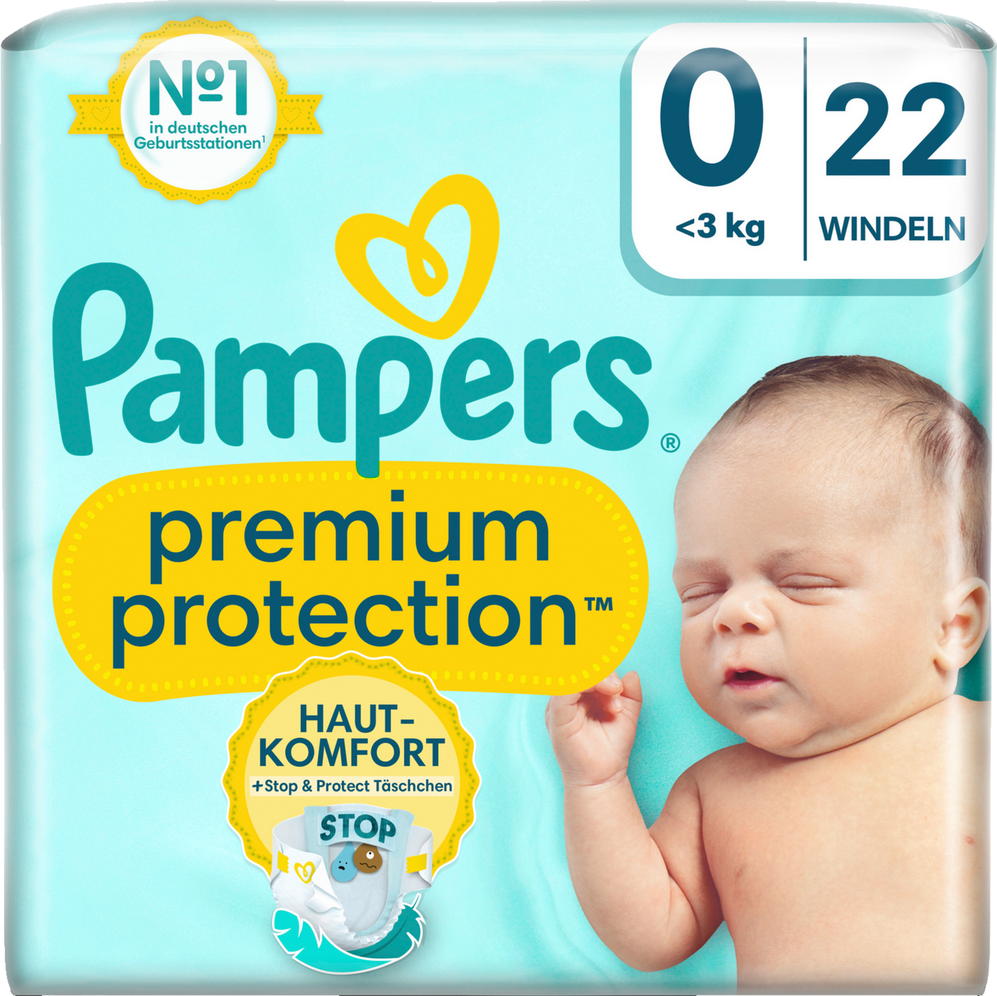 Pampers Premium Protection T0 Micro <3 kg (22 pces) Sachet