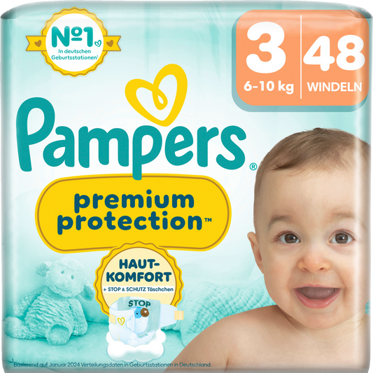 Pampers Premium Protection T3 Midi 6-10kg (48 pces) Sachet