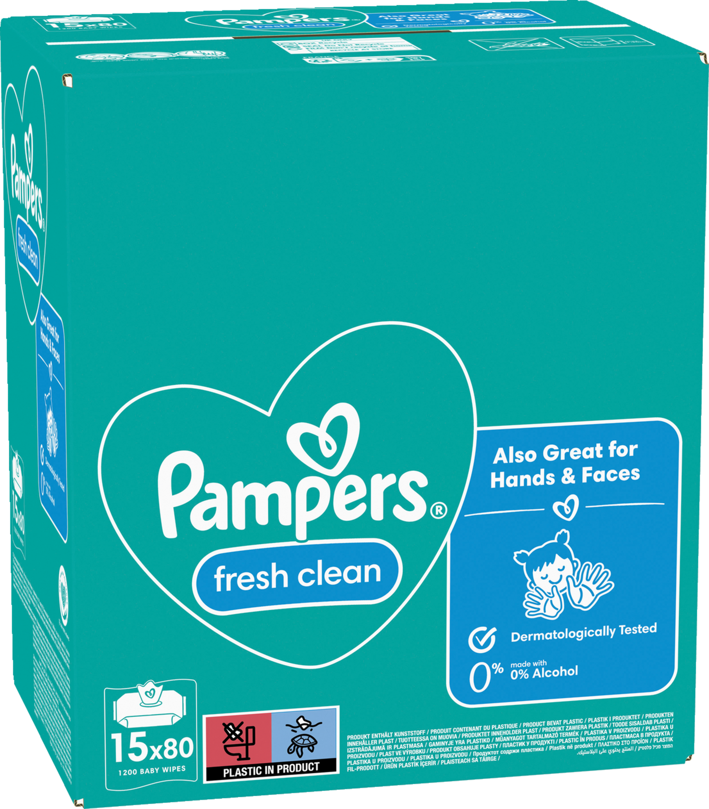 Pampers Fresh Clean Lingettes (15 x 80 pces)