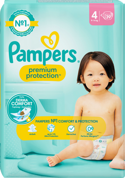 Pampers Premium Protection T4 Maxi 9-14kg (39 pces) Sachet