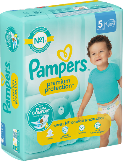 Pampers Premium Protection T5 Junior 11-16kg (34 pces)
