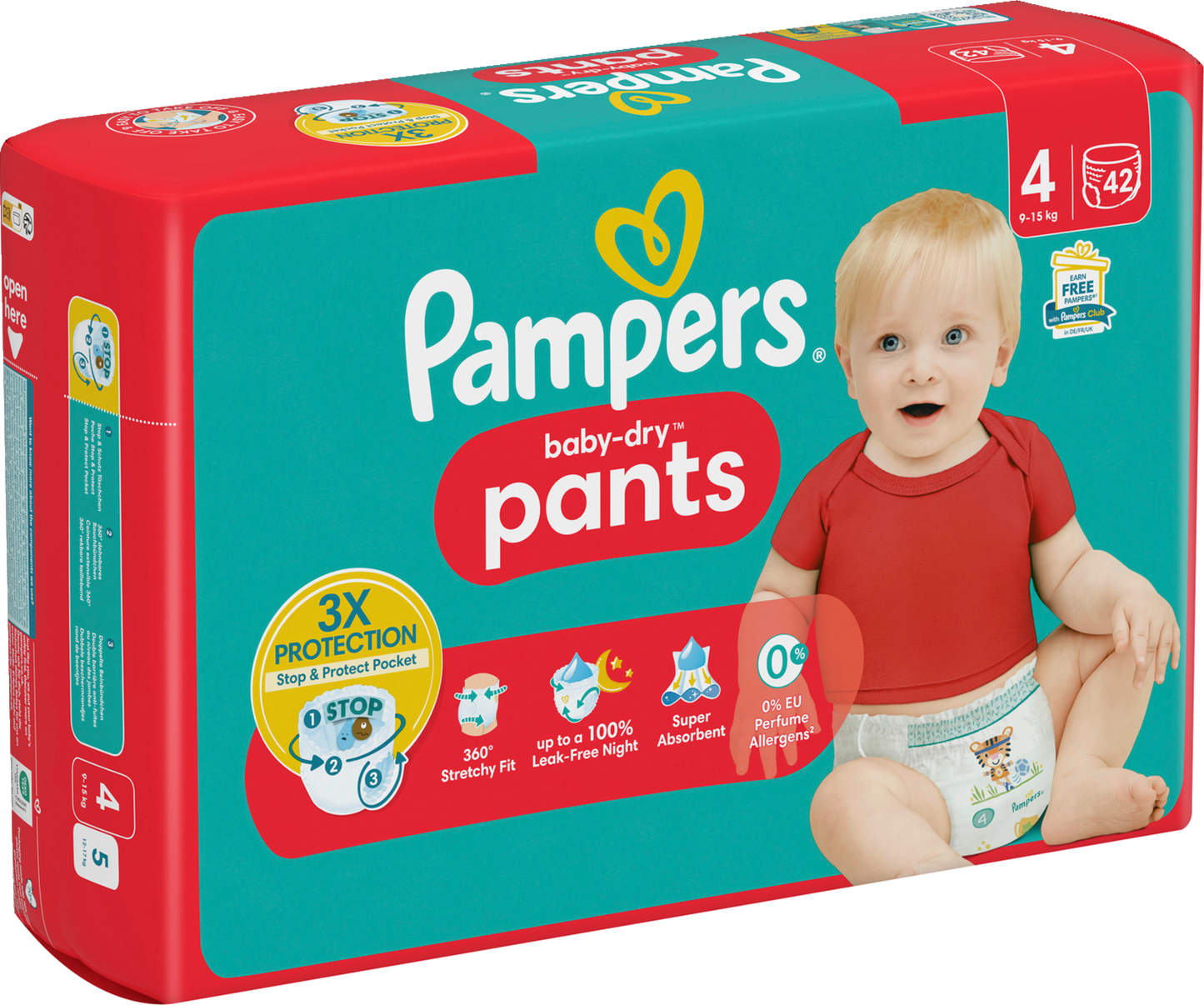 Pampers Baby-Dry PANTS T4 Maxi 9-15kg (42 pces)