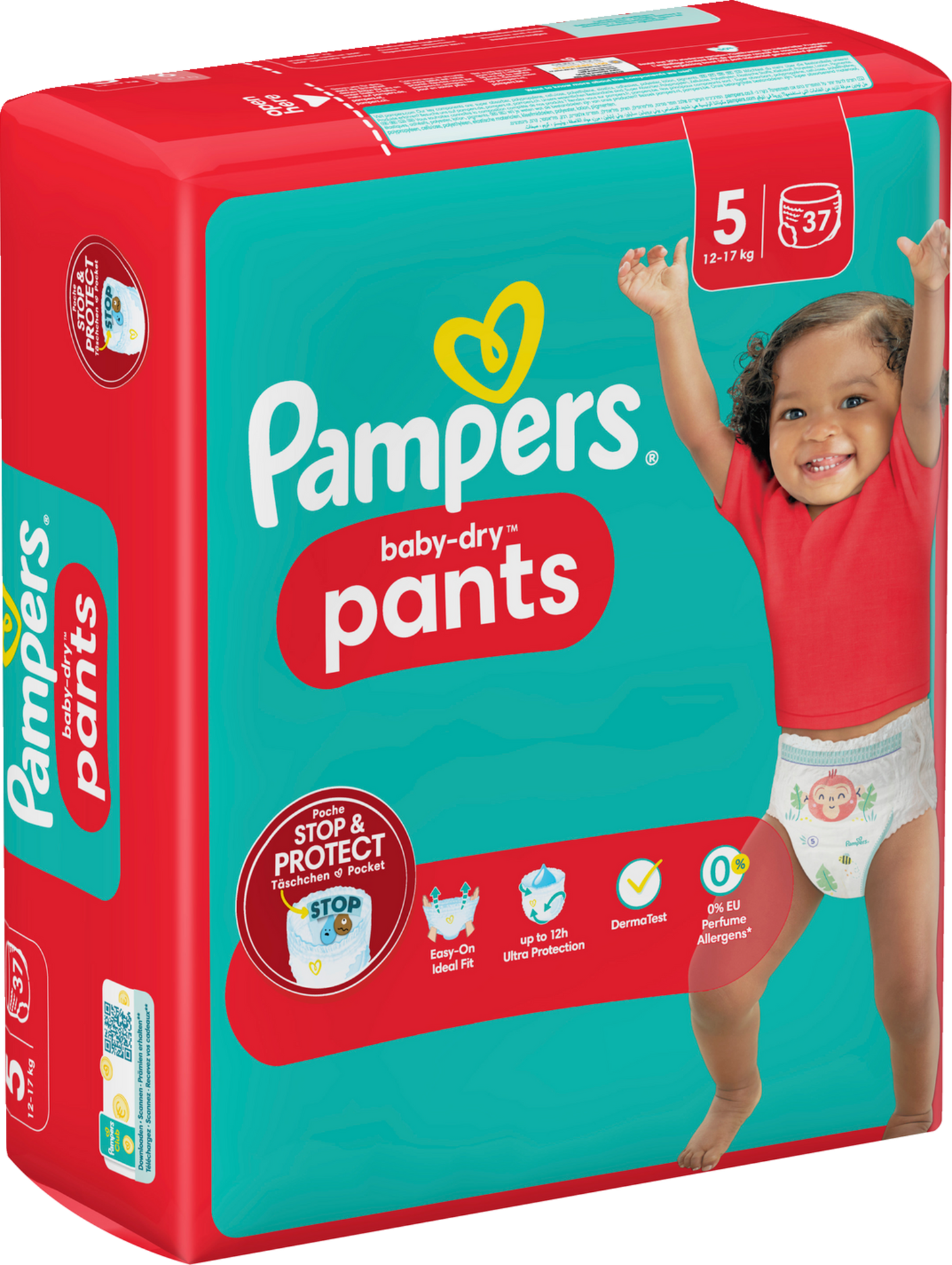 Pampers Baby-Dry PANTS T5 Junior 12-17kg (2 x 37 pces)