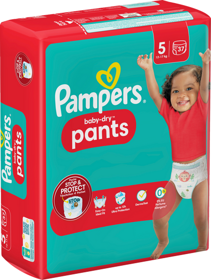 Pampers Baby-Dry PANTS T5 Junior 12-17kg (2 x 37 pces)