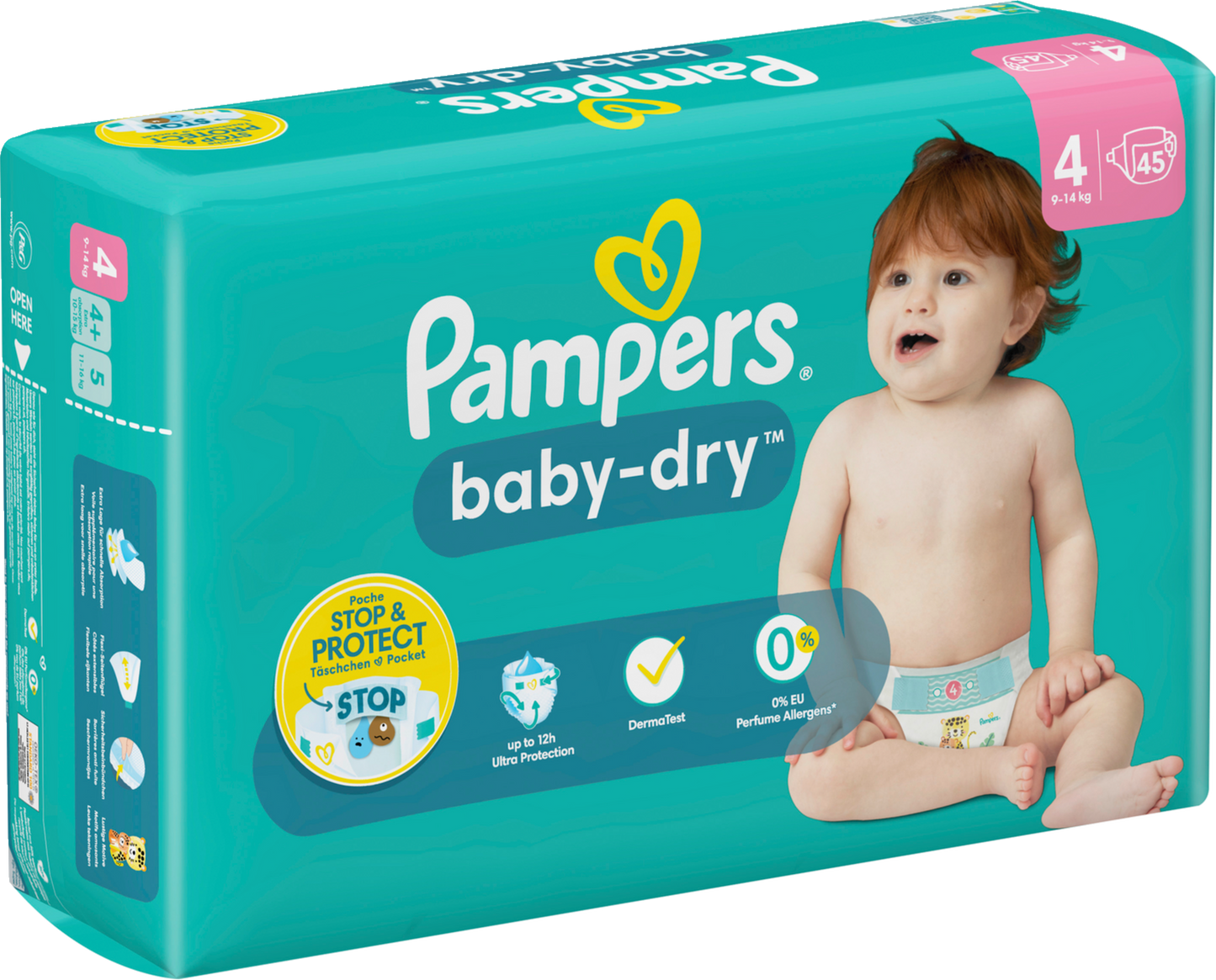 Pampers Baby-Dry T4 Maxi 9-14kg (45 pces)