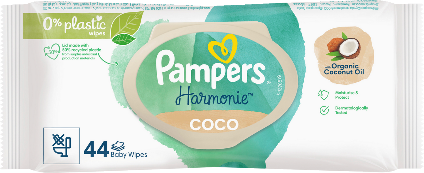 Pampers Harmonie Coco Lingettes (44 pces)