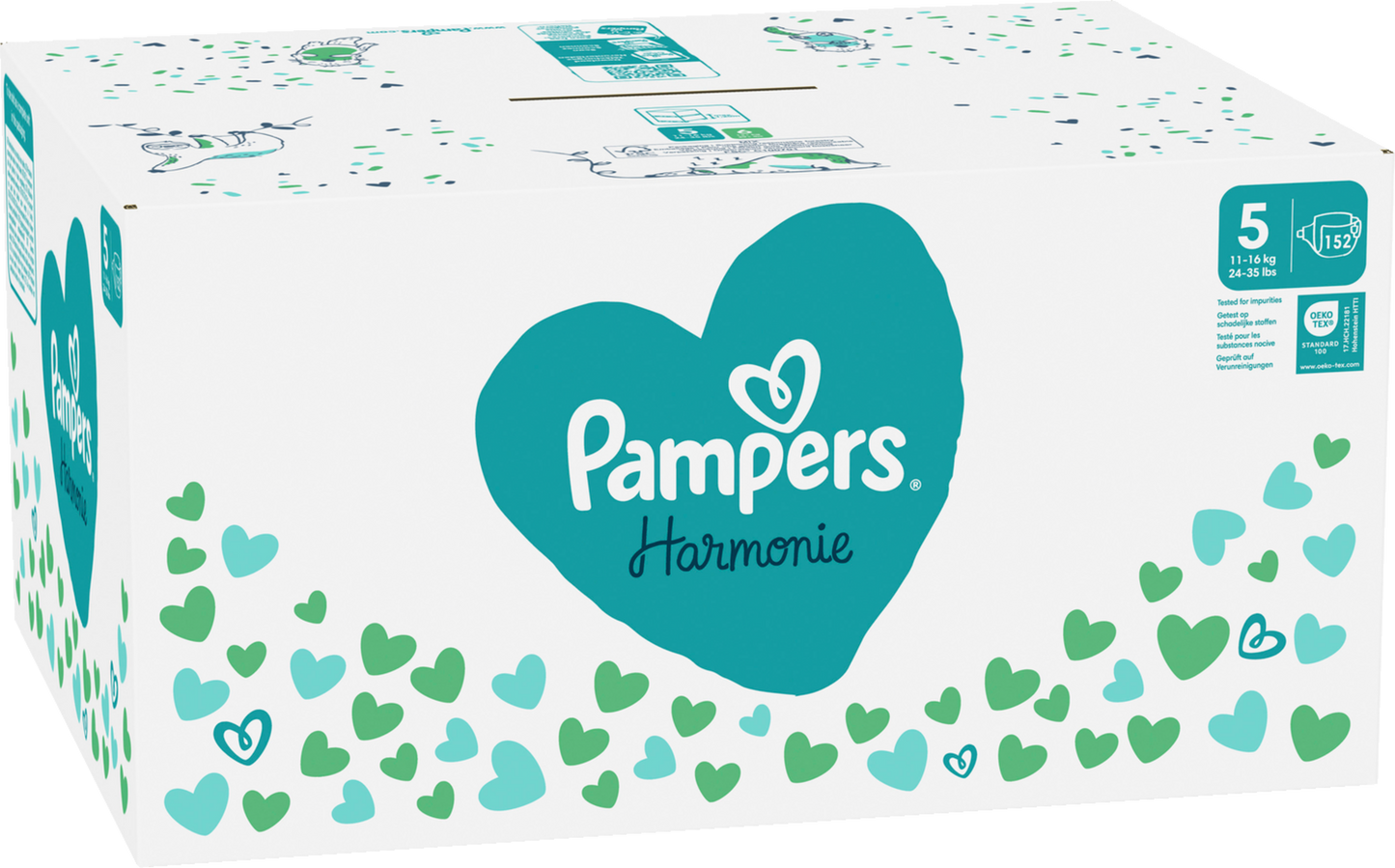 Pampers Harmonie T5 Junior 11-16kg (152 pces) Pack mensuel