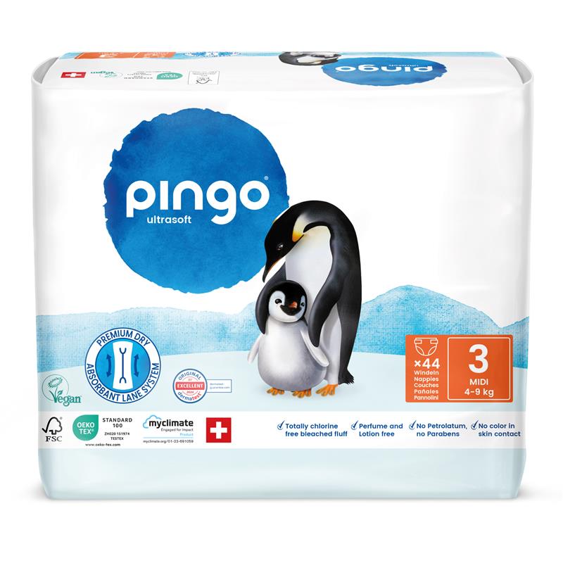 Pingo T3 Midi (4-9 kg) Carton de 3 (3 x 4 x 44 pces)