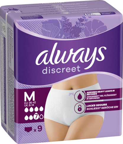 Always Discreet Culottes Plus TM (36 pcs) Paquet Mensuel