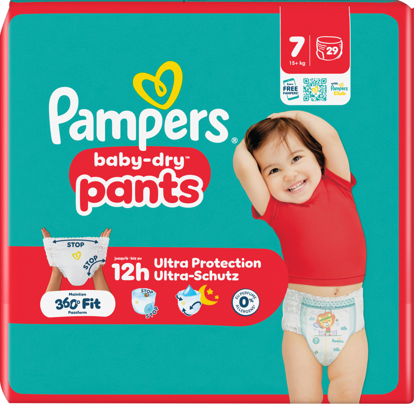 Pampers Baby-Dry PANTS T7 XXL +15kg (29 pces) Sachet