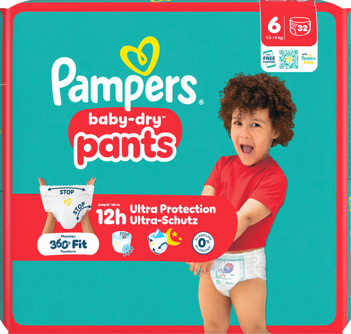 Pampers Baby-Dry PANTS T6 XL 13-19kg (32 pces) Sachet