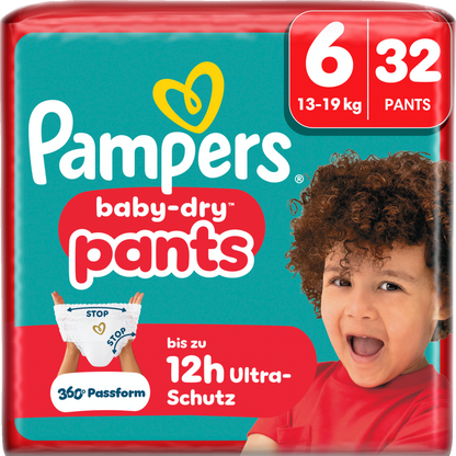 Pampers Baby-Dry PANTS T6 XL 13-19kg (32 pces) Sachet