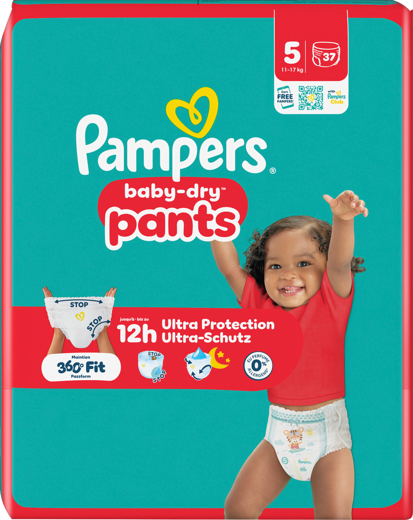 Pampers Baby-Dry PANTS T5 Junior 11-17kg (2 x 37 pces)