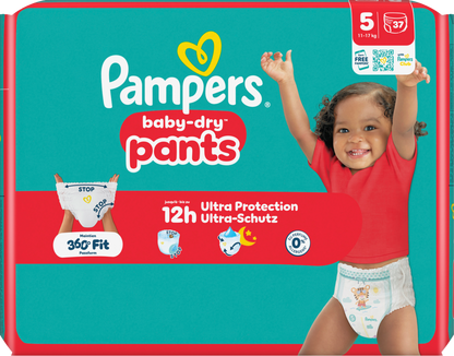 Pampers Baby-Dry PANTS T5 Junior 11-17kg (2 x 37 pces)