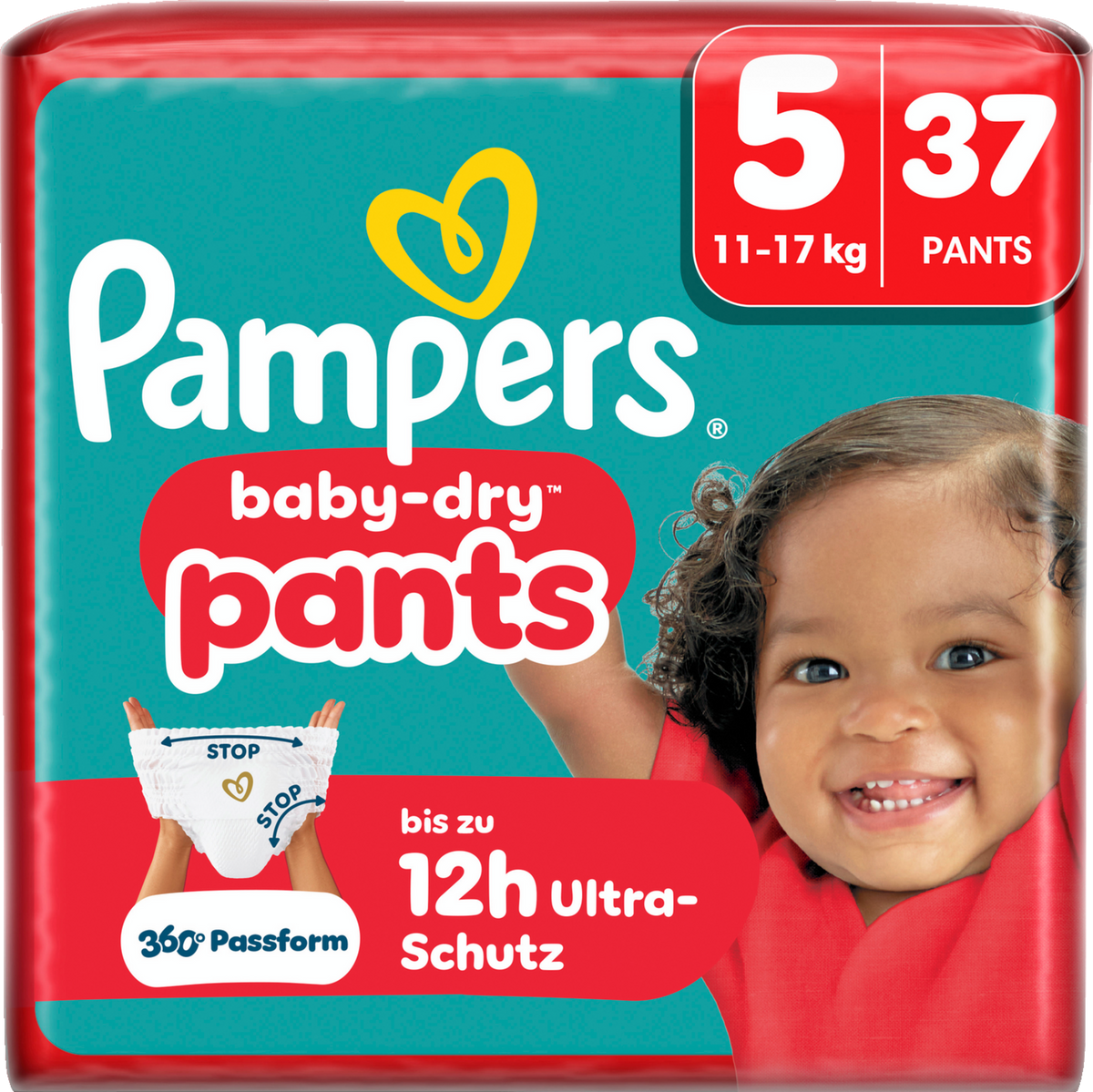 Pampers Baby-Dry PANTS T5 Junior 11-17kg (37 pces) Sachet