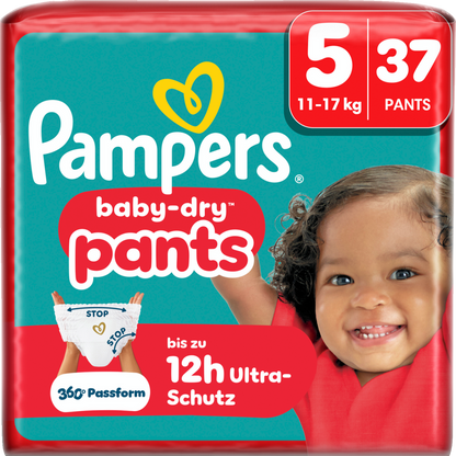 Pampers Baby-Dry PANTS T5 Junior 11-17kg (2 x 37 pces)