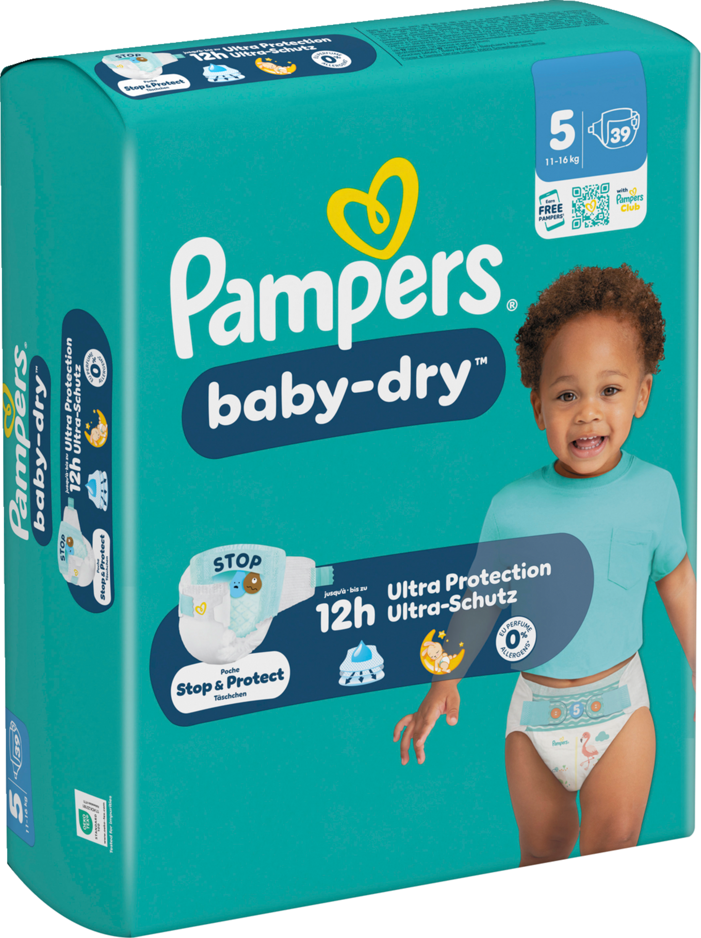 Pampers Baby-Dry T5 Junior 11-16kg (39 pces) Sachet