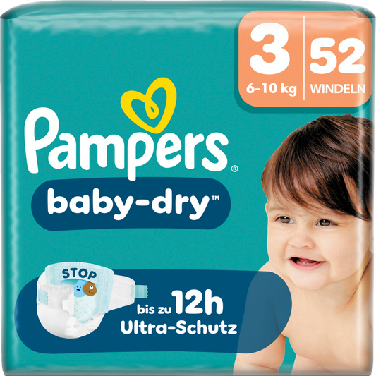 Pampers Baby-Dry T3 Midi 6-10kg (52 pces) Sachet