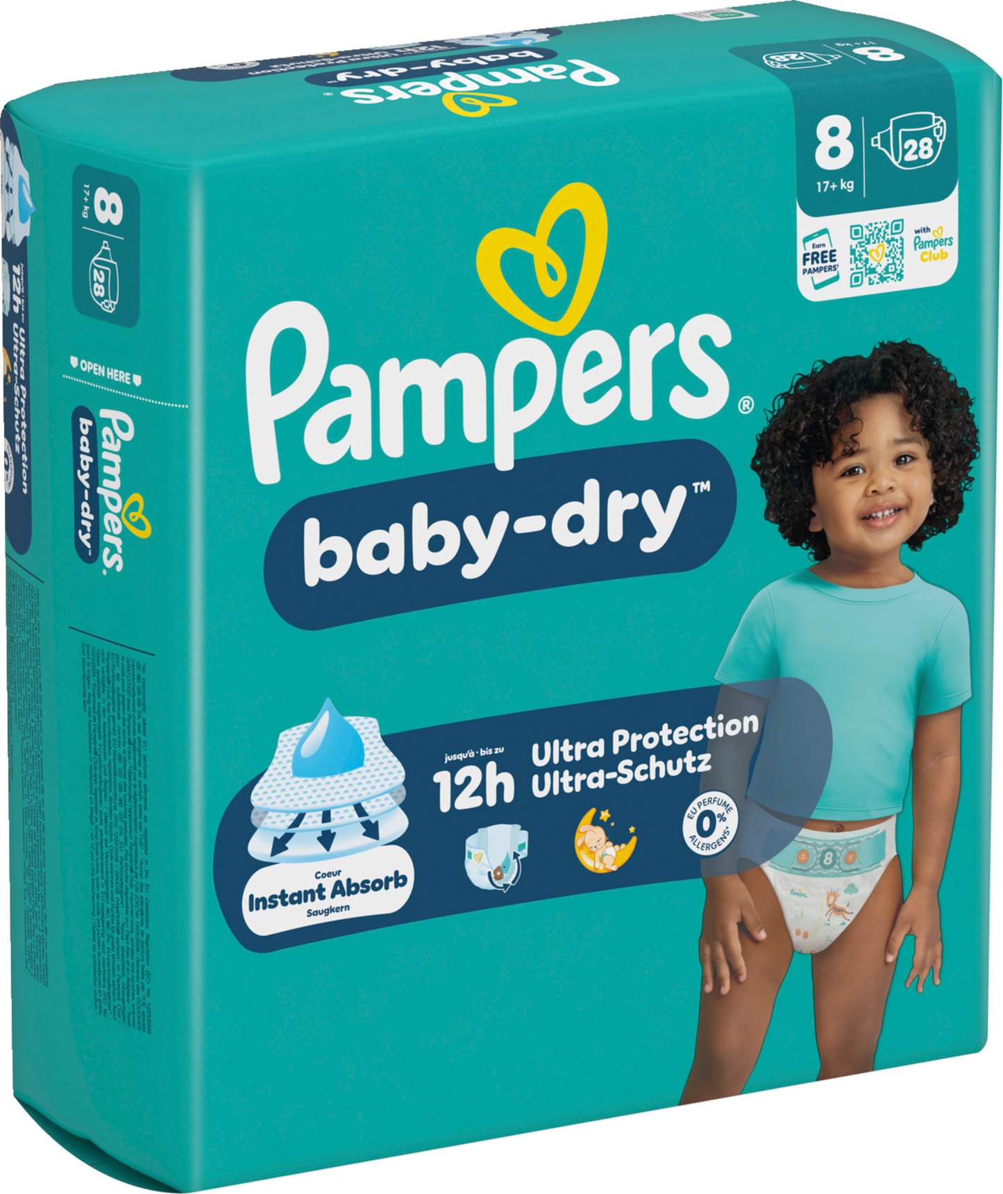 Pampers Baby Dry T8 Extra Large Plus 17+kg (28 pces) Sachet