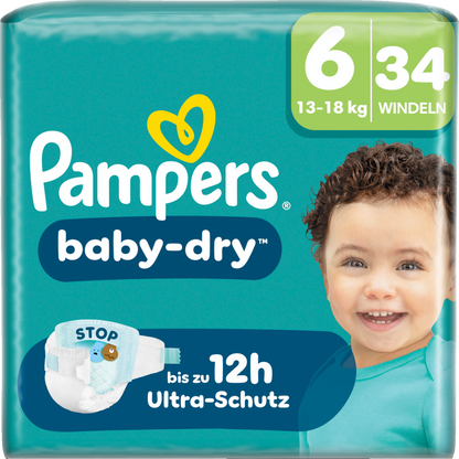 Pampers Baby-Dry T6 Extra Large 13-18kg (34 pces) Sachet
