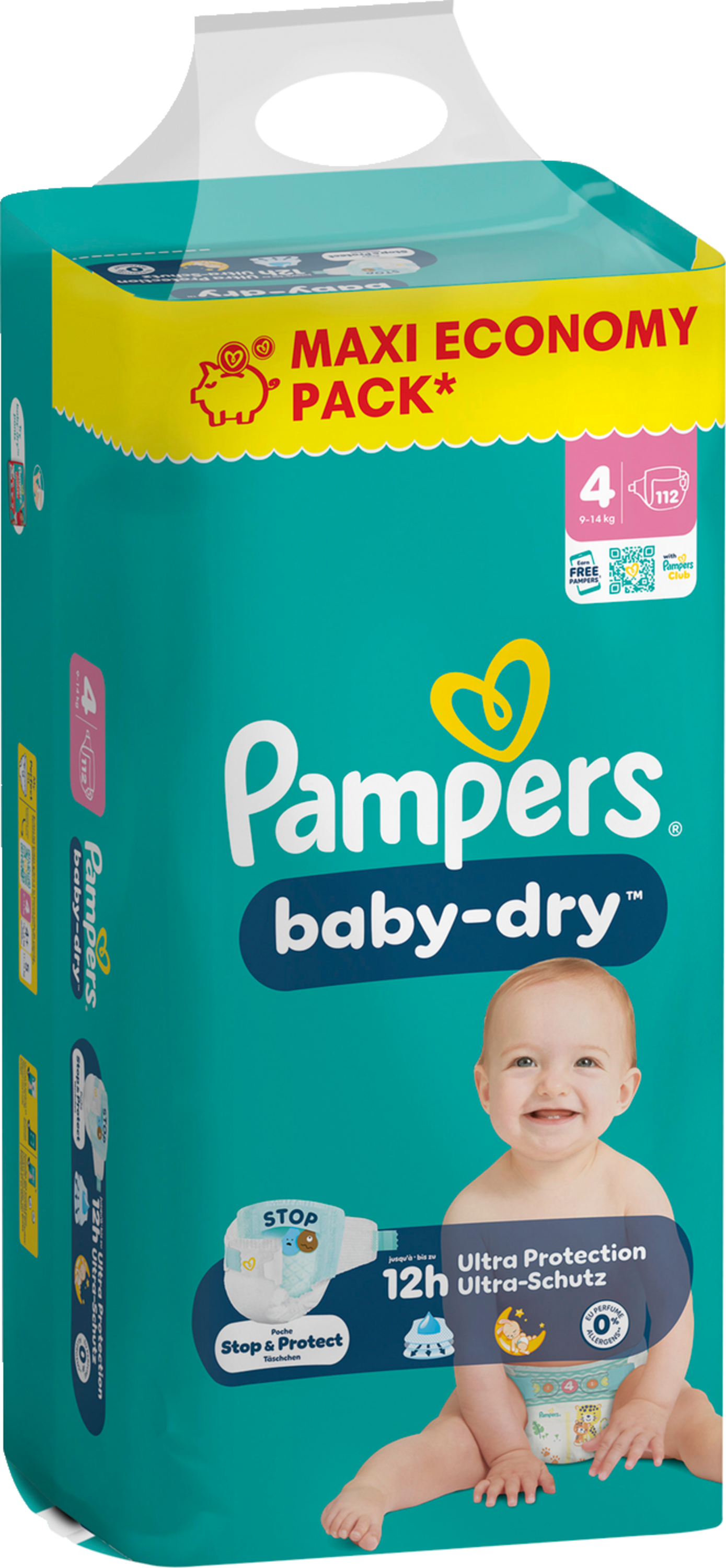 Pampers Baby-Dry T4 Maxi 9-14kg (112 pces) Maxi Pack