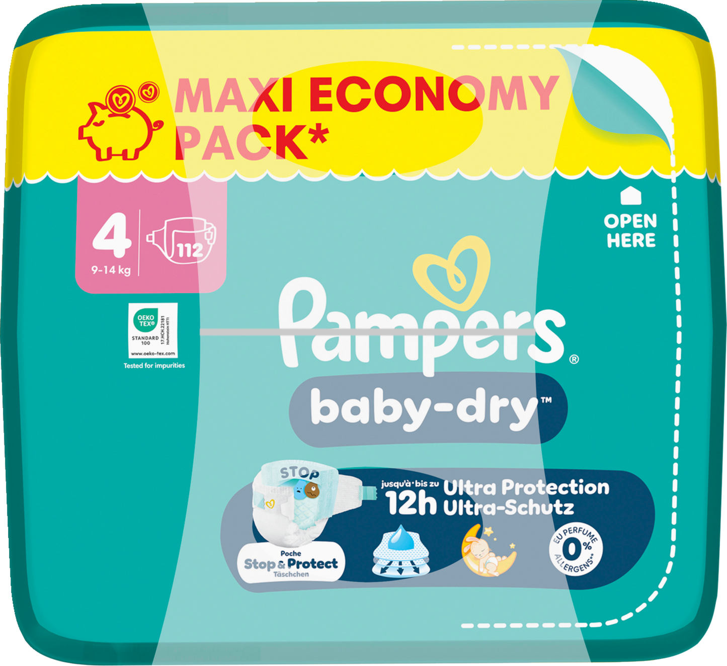 Pampers Baby-Dry T4 Maxi 9-14kg (112 pces) Maxi Pack