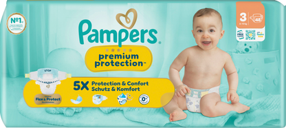 Pampers Premium Protection T3 Midi 6-10kg (48 pces) Sachet