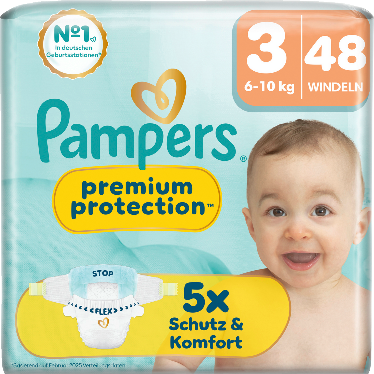 Pampers Premium Protection T3 Midi 6-10kg (48 pces) Sachet
