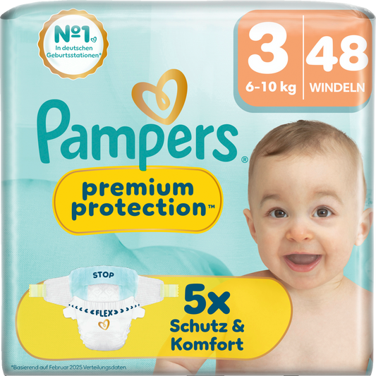 Pampers Premium Protection T3 Midi 6-10kg (48 pces) Sachet