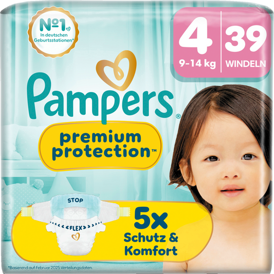 Pampers Premium Protection T4 Maxi 9-14kg (39 pces) Sachet