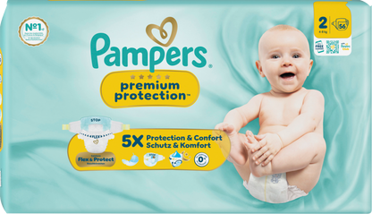 Pampers Premium Protection T2 Mini 4-8kg (56 pces) Sachet